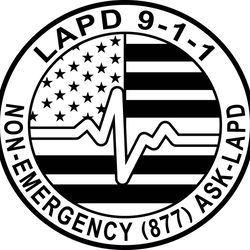 lapd dis patch vector file black white vector outline or line art file