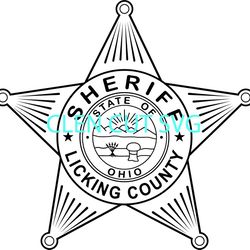licking county sheriff badge ohio vector file black white vector outline or line art file