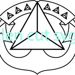 noaa command at sea patch vector file black white vector outline or line art file