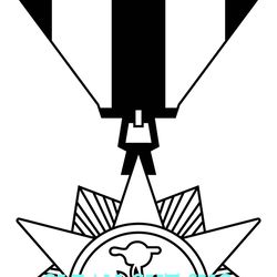 vietnam campaign medal with1960 vector file black white vector outline or line art file