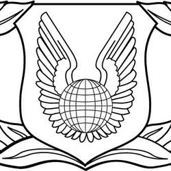 united states air force operations support badge vector file black white vector outline or line art file