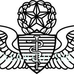 us army master flight surgeon badge vector file black white vector outline or line art file
