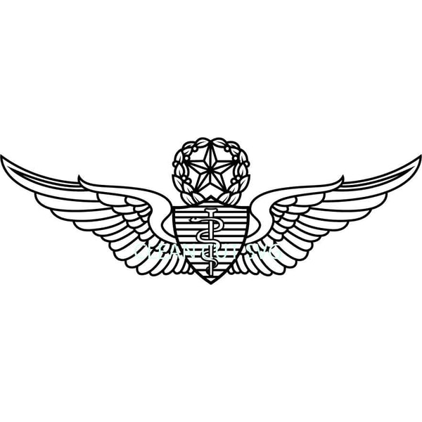 Master Flight File US ARMY MASTER FLIGHT SURGEON BADGE VECTOR FILE Black white | Inspire ...
