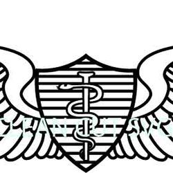 us army basic flight surgeon badge vector file black white vector outline or line art file