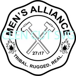 men,s alliance tribal rugged real patch vector file vinyl cutting, digital cutting machine file