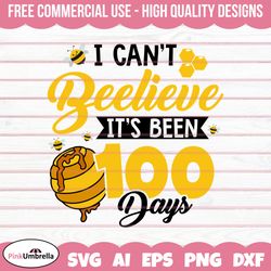 I Can't Beelive It's Been 100 Days SVG, 100 Days of School SVG, 100th Day of School svg, 100 day svg, Bee svg
