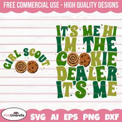 It's me hi im the Cookie Dealer it's me Svg, Cookie Dealer Girl Scout Svg, Girl Scout Cookie Dealer Svg,