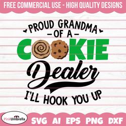 Proud Grandma of a Cookie Dealer Svg, Cookie Dealer Svg, Girl Scout Svg, Girl Scout Cookie Svg, Girl Scout Png, Girl Sco