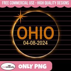 Ohio Total Solar Eclipse Png, Total Solar Eclipse 2024 Png, April 8 2024 Png, Path of Totality Png, Solar Eclipse Png