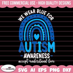 Autism Awareness Svg Png, In April We Wear Blue Svg, Autism Month Svg, In April We Wear Blue, Infinity Autism Svg