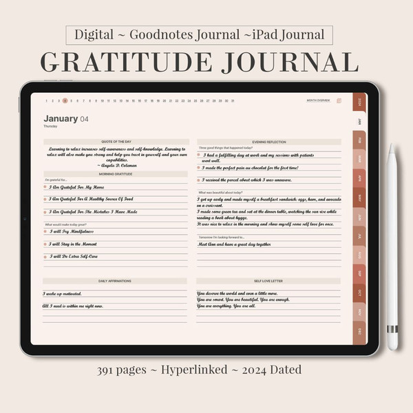 2024 Digital Gratitude Journal, 2024 dated reflection gratitude planner, daily pages, 5 minute journal, ipad goodnotes (4).jpg