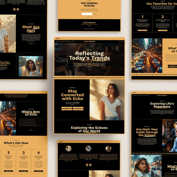 Squarespace Website Podcast Template, Podcaster Website, Squarespace Website Template, Design for podcasters, coaches (2).jpg