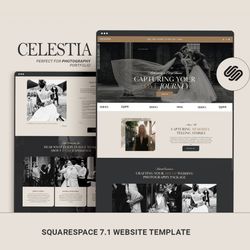 Photography Squarespace Website Template, Wedding Photographer Website, Squarespace 7.1 portfolio template.