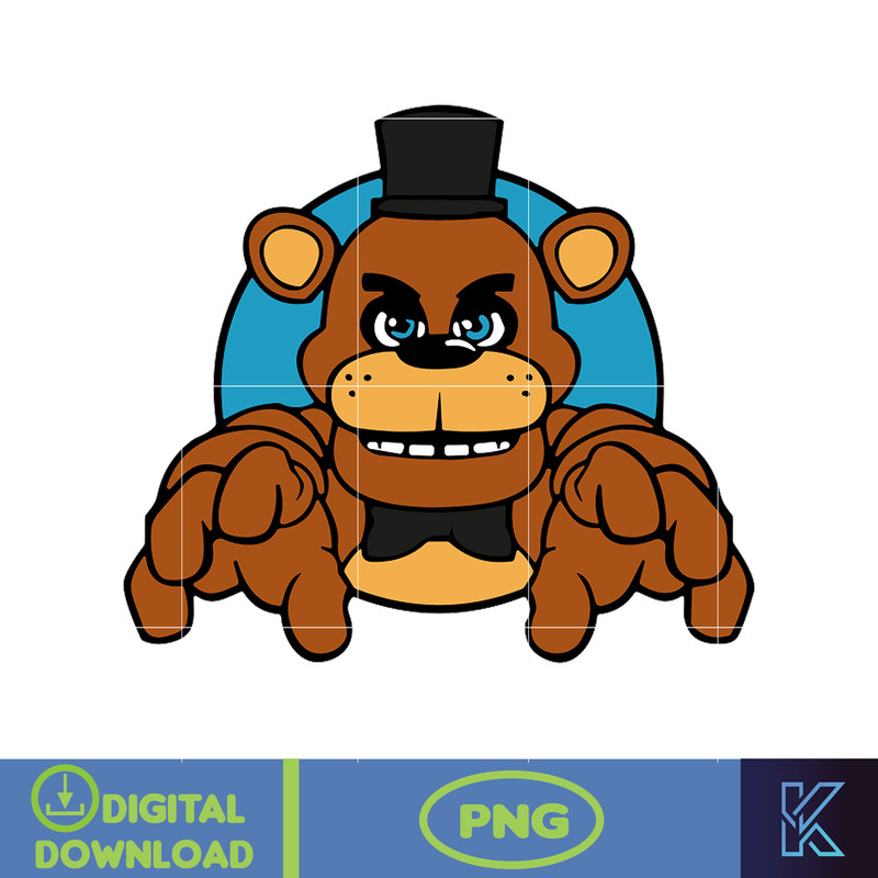 Five Nights at Freddy svg Png Design, Birthday Shirt, Birthday Party Supplies, Invitation, Cake Topper, Tumbler Wrap, Digital File (6).jpg