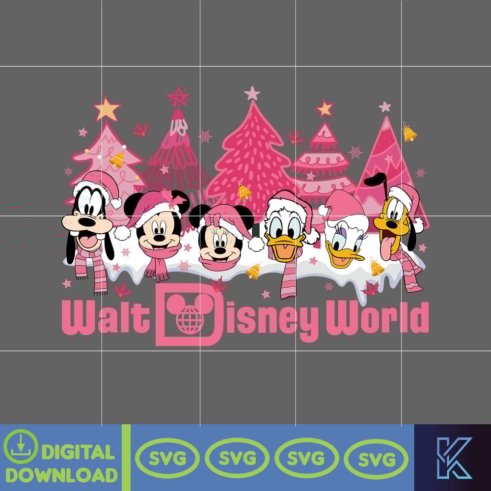 Merry Christmas Svg, Pink Christmas Tree Png, Christmas Mouse And Friends, Christmas Squad Svg, Pink Christmas Svg, Xmas Holiday Svg (1).jpg