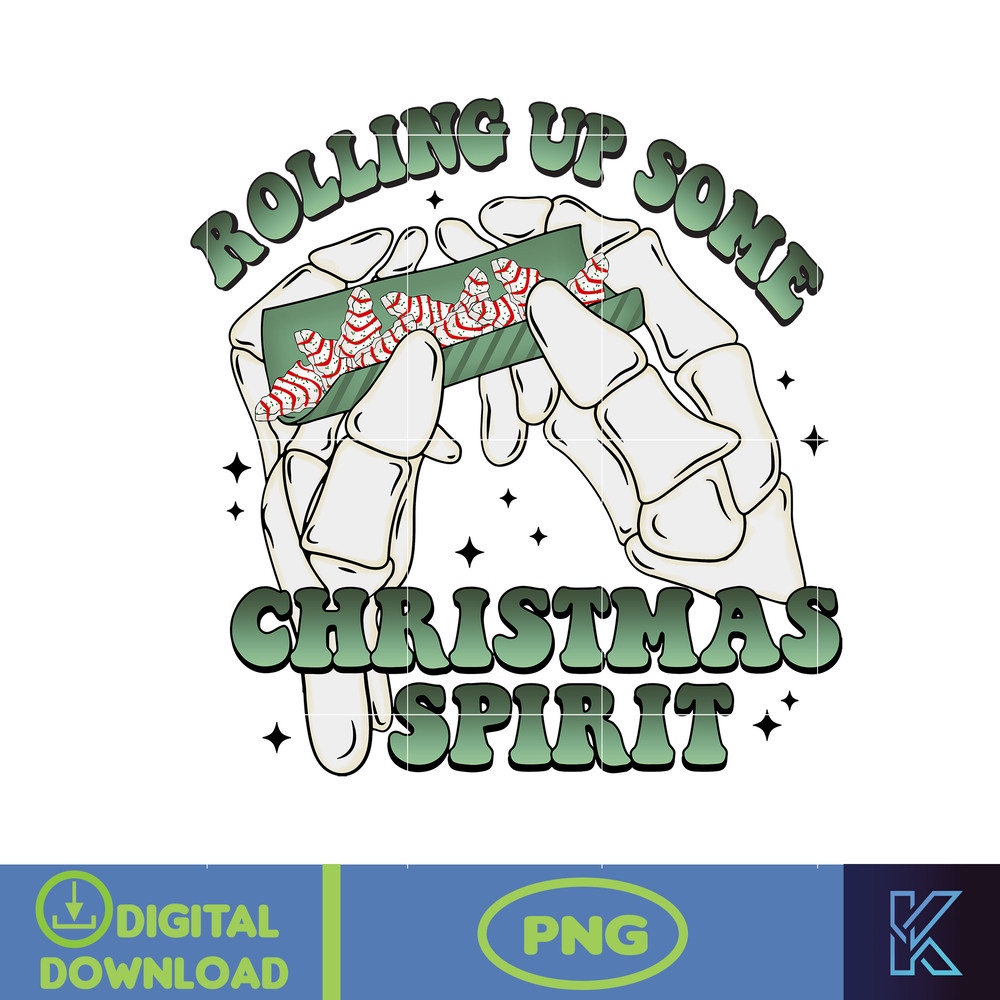 Rolling Up Some Christmas Spirit Png, Retro Christmas Png, Pink Christmas Png, Christmas Mean Guy Png, Instant Download (7).jpg