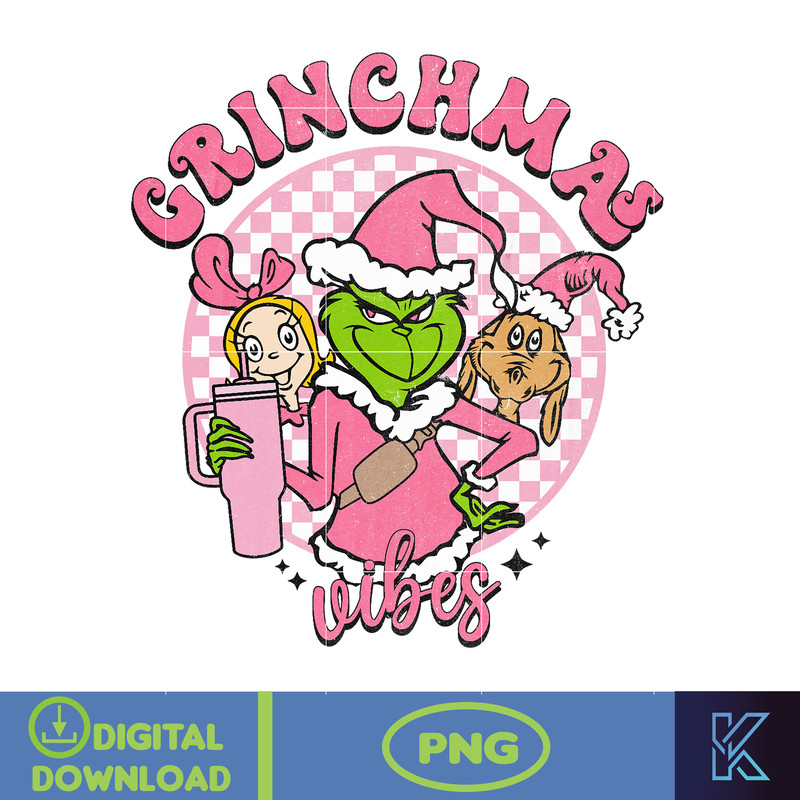 Mean Green Guy Christmas Stanley Tumbler Inspired PNG Sublimation Design DTF Print Sticker Tumbler Retro Holiday (2).jpg