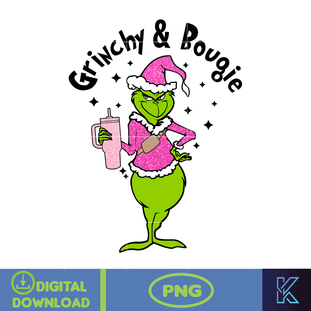 Mean Green Guy Christmas Stanley Tumbler Inspired PNG Sublimation Design DTF Print Sticker Tumbler Retro Holiday (4).jpg