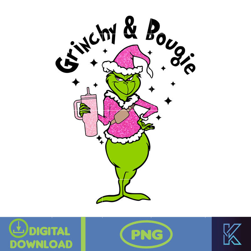 Mean Green Guy Christmas Stanley Tumbler Inspired PNG Sublimation Design DTF Print Sticker Tumbler Retro Holiday (4).jpg