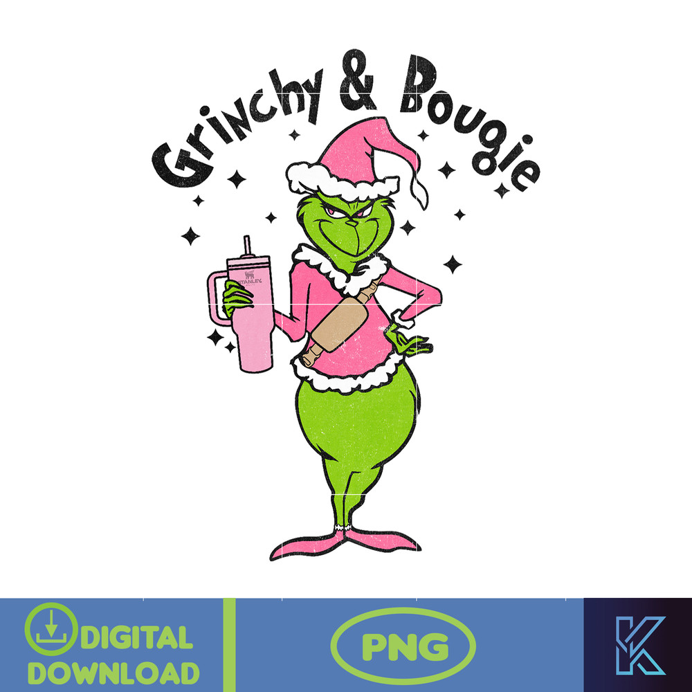 Mean Green Guy Christmas Stanley Tumbler Inspired PNG Sublimation Design DTF Print Sticker Tumbler Retro Holiday (6).jpg