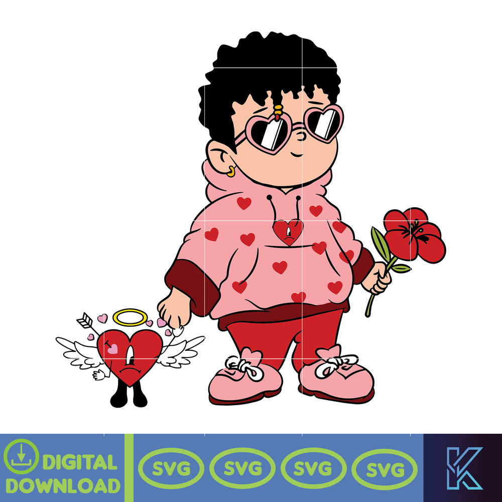Bad Bunny Valentines Day Svg, Benito Svg, Un Valentina Sin Ti, Bad Bunny Svg, Cricut Svg, Valentine's Day (14).jpg