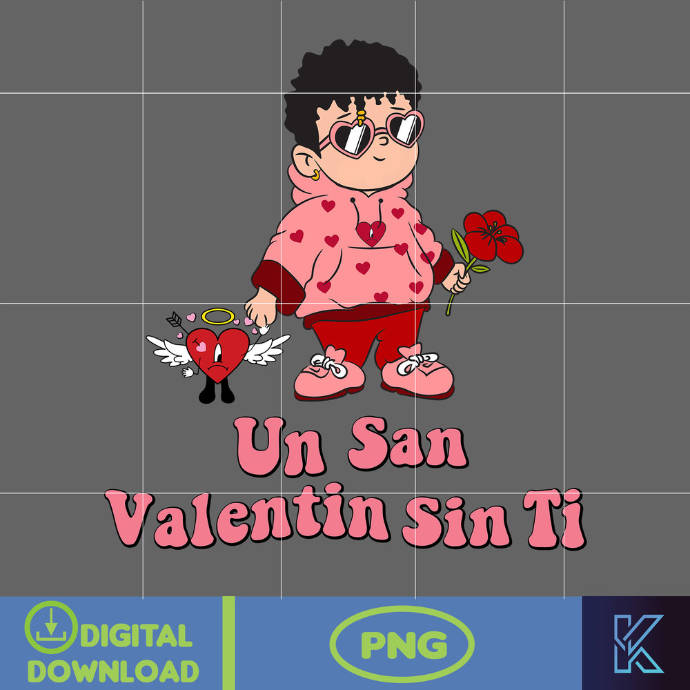 Bad Bunny Valentines Day Png, Benito Png, Un Valentina Sin Ti, Bad Bunny Png, Cricut Png, Valentine's Day Png (17).jpg