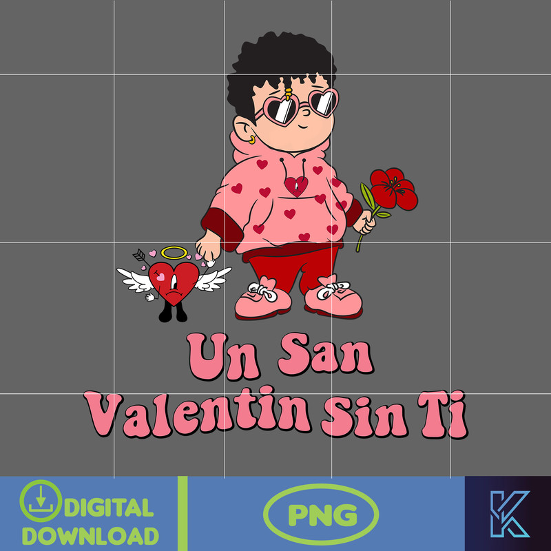 Bad Bunny Valentines Day Png, Benito Png, Un Valentina Sin Ti, Bad Bunny Png, Cricut Png, Valentine's Day Png (17).jpg