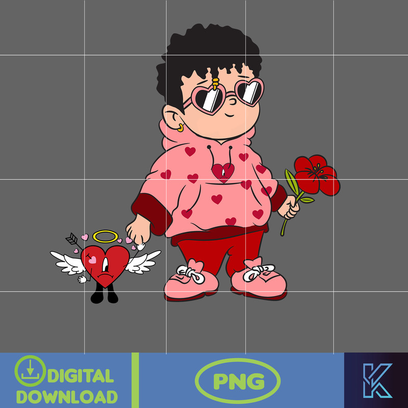 Bad Bunny Valentines Day Png, Benito Png, Un Valentina Sin Ti, Bad Bunny Png, Cricut Png, Valentine's Day Png (18).jpg
