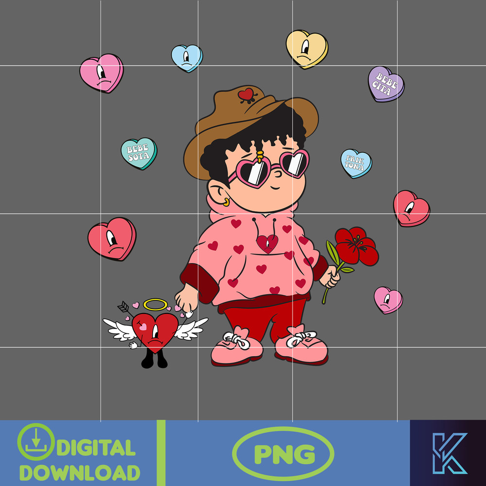 Bad Bunny Valentines Day Png, Benito Png, Un Valentina Sin Ti, Bad Bunny Png, Cricut Png, Valentine's Day Png (19).jpg