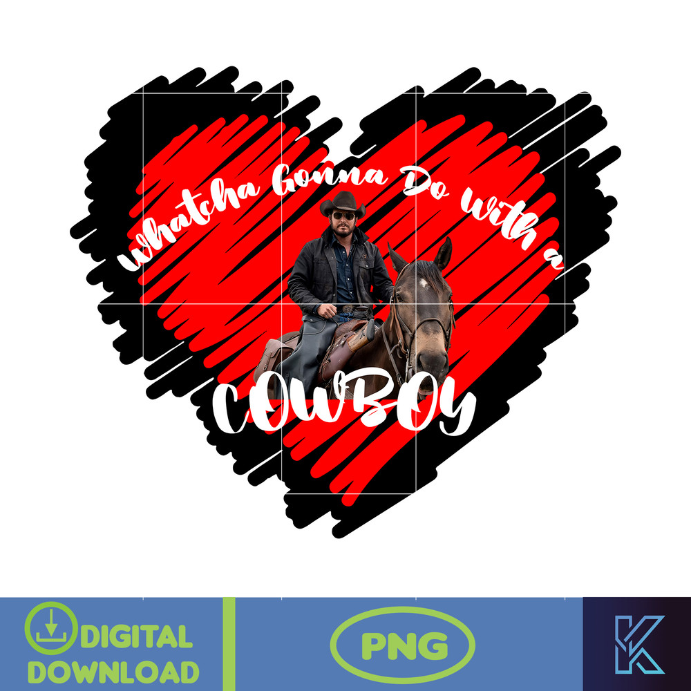 Yellowstone Valentines Sublimation Design, Western Valentine Png, Valentine's Day Png, Instant Dowload (17).jpg