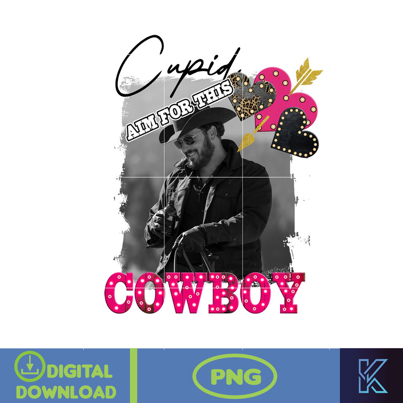 Yellowstone Valentines Sublimation Design, Western Valentine Png, Valentine's Day Png, Instant Dowload (19).jpg