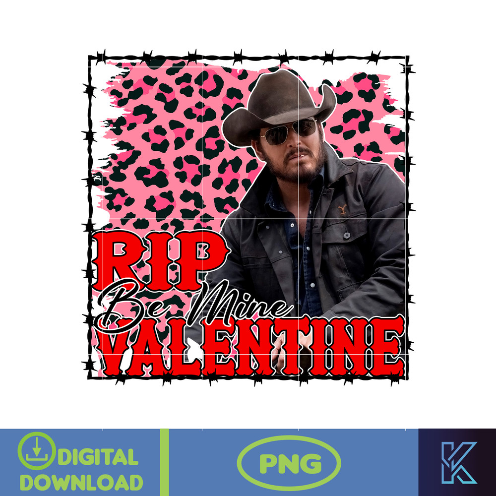 Yellowstone Valentines Sublimation Design, Western Valentine Png, Valentine's Day Png, Instant Dowload (21).jpg