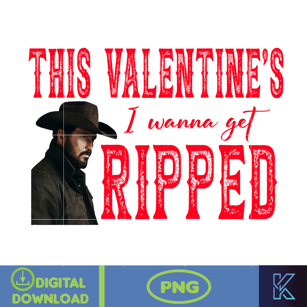 Yellowstone Valentines Sublimation Design, Western Valentine Png, Valentine's Day Png, Instant Dowload (28).jpg