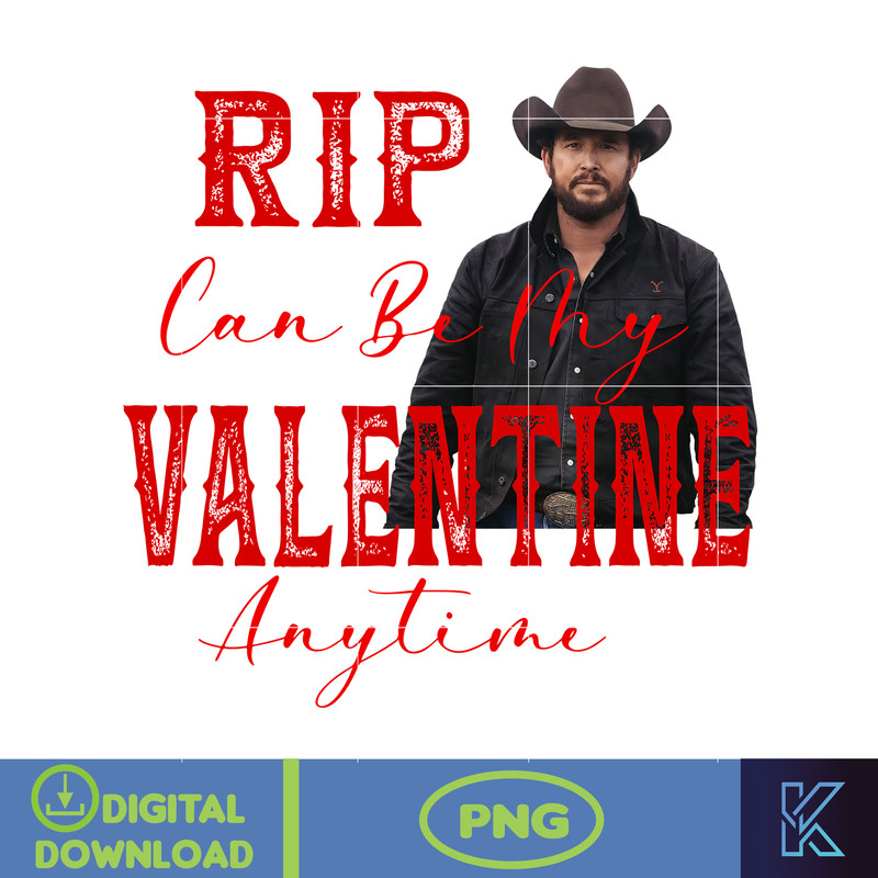 Yellowstone Valentines Sublimation Design, Western Valentine Png, Valentine's Day Png, Instant Dowload (8).jpg