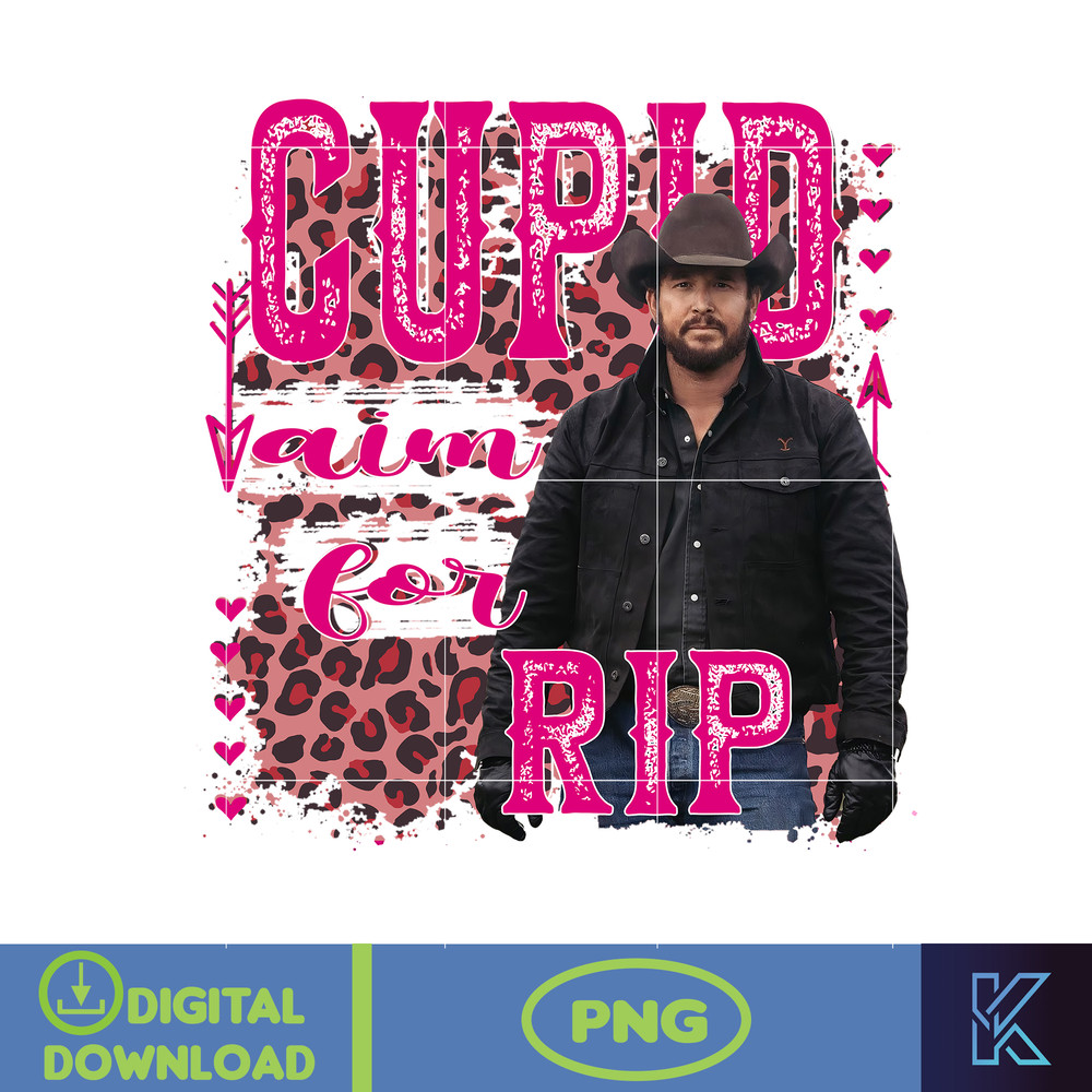 Yellowstone Valentines Sublimation Design, Western Valentine Png, Valentine's Day Png, Instant Dowload (9).jpg