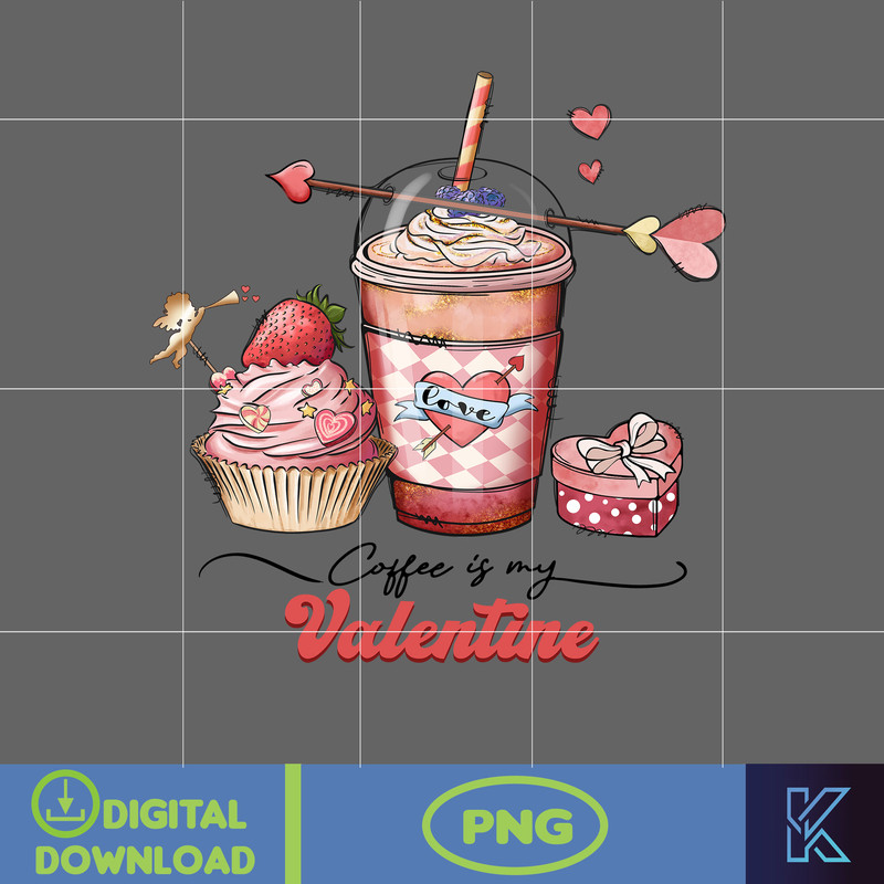 Valentine Coffee Png, Valentine Coffee Png, Valentine Drinks Png, Latte Drink Png, XOXO Png, Coffee Lover, Valentine Sublimation (2).jpg