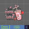 Valentine Coffee Png, Valentine Coffee Png, Valentine Drinks Png, Latte Drink Png, XOXO Png, Coffee Lover, Valentine Sublimation (9).jpg
