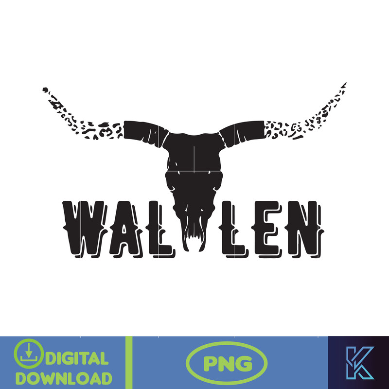Country Western Png, Country Music Png, Retro Bull Skull Png, Wallen Bull Skull Png, Cowboy Design, Png Files High Quality (15).jpg