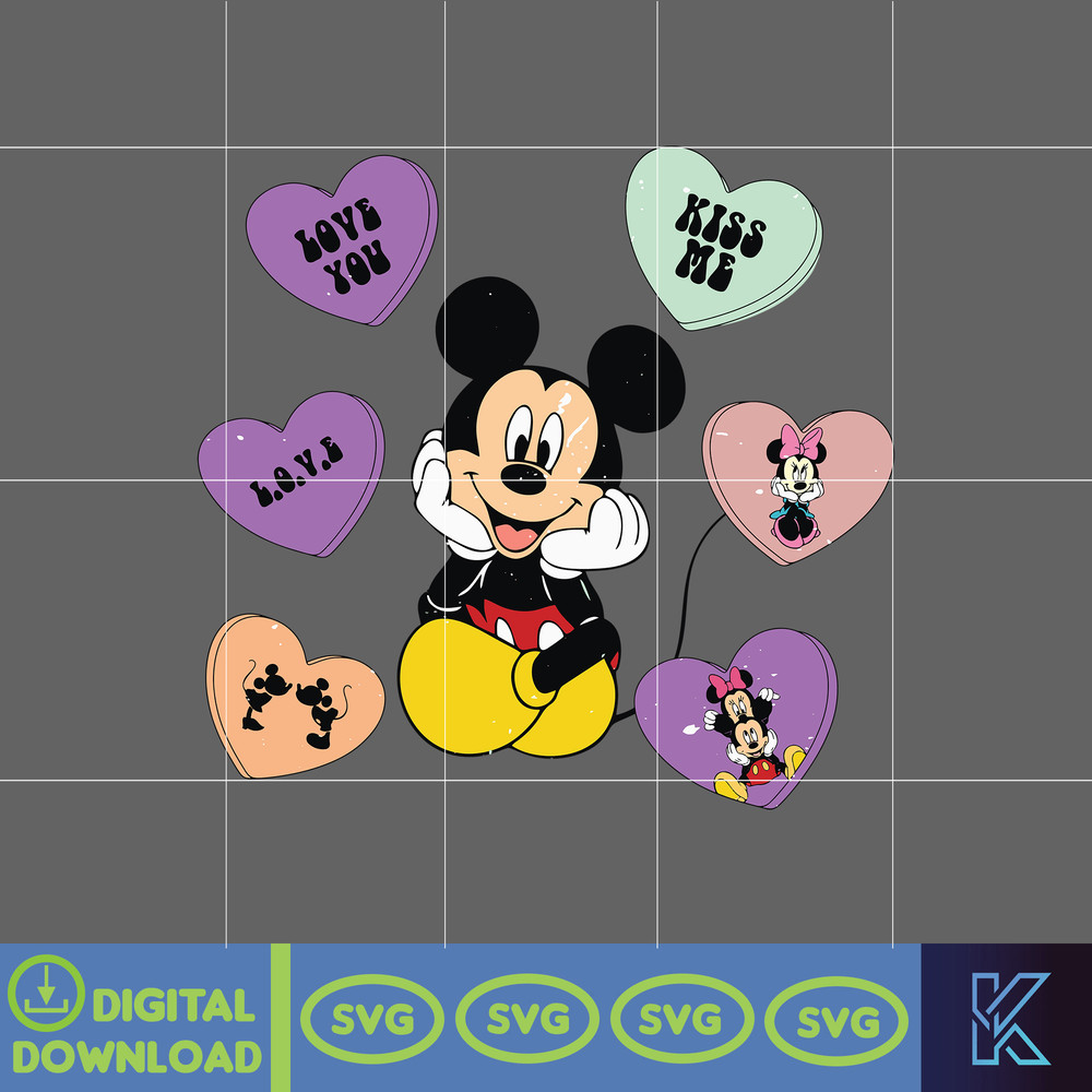 Designs Cartoon Valentine Svg, Be My Valentine Svg, Mouse And Friend Character Movie Svg (10).jpg