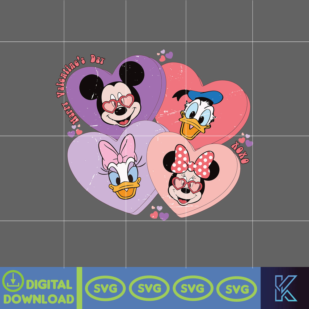 Designs Cartoon Valentine Svg, Be My Valentine Svg, Mouse And Friend Character Movie Svg (12).jpg