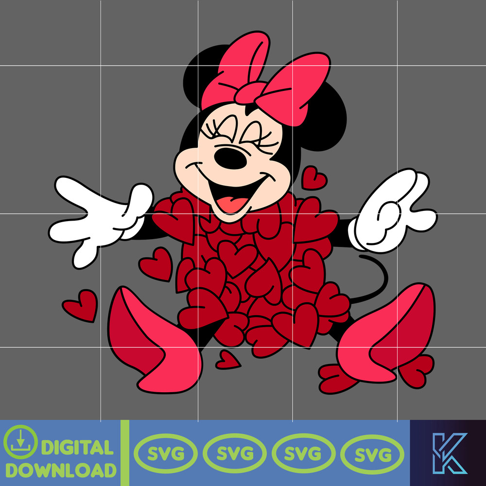 Designs Cartoon Valentine Svg, Be My Valentine Svg, Mouse And Friend Character Movie Svg (3).jpg