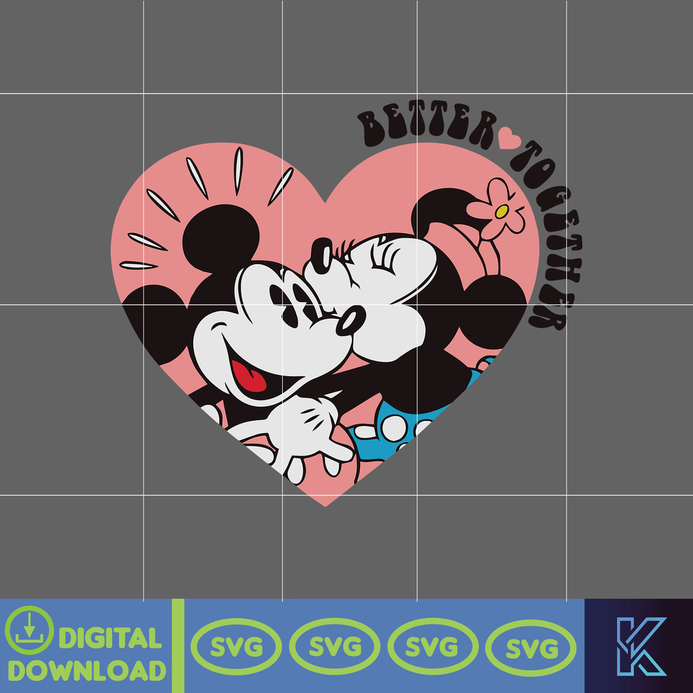 Designs Cartoon Valentine Svg, Be My Valentine Svg, Mouse And Friend Character Movie Svg (5).jpg