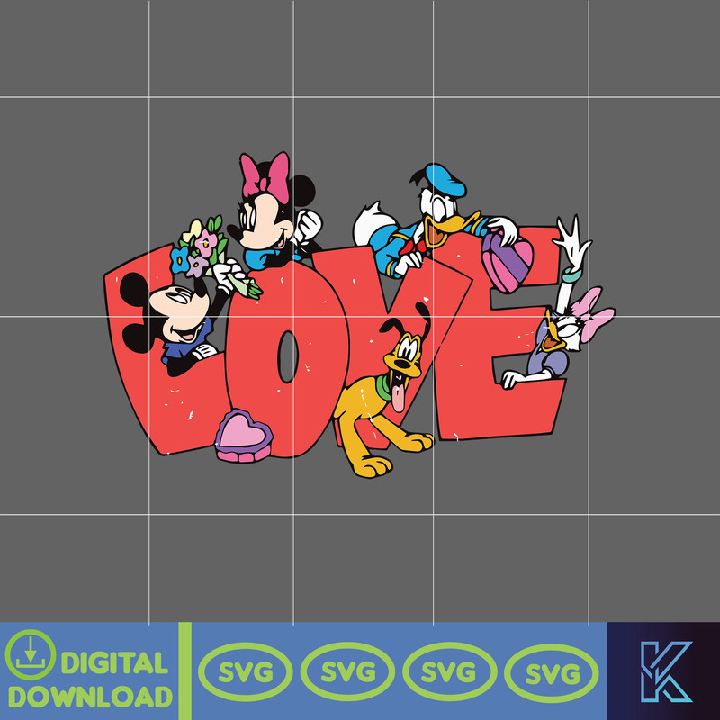 Designs Cartoon Valentine Svg, Be My Valentine Svg, Mouse And Friend Character Movie Svg (8).jpg