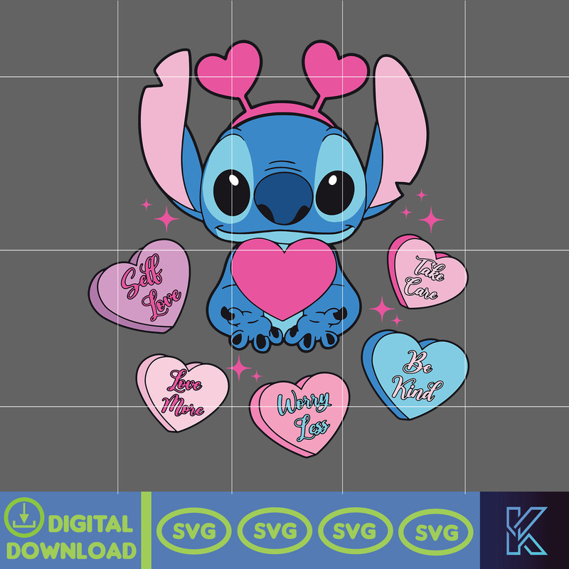 Stitch Valentine Svg, Valentine Character Svg, Valentine Movie Cartoon Svg, Happy Valentine Day Svg, Digital Download (12).jpg