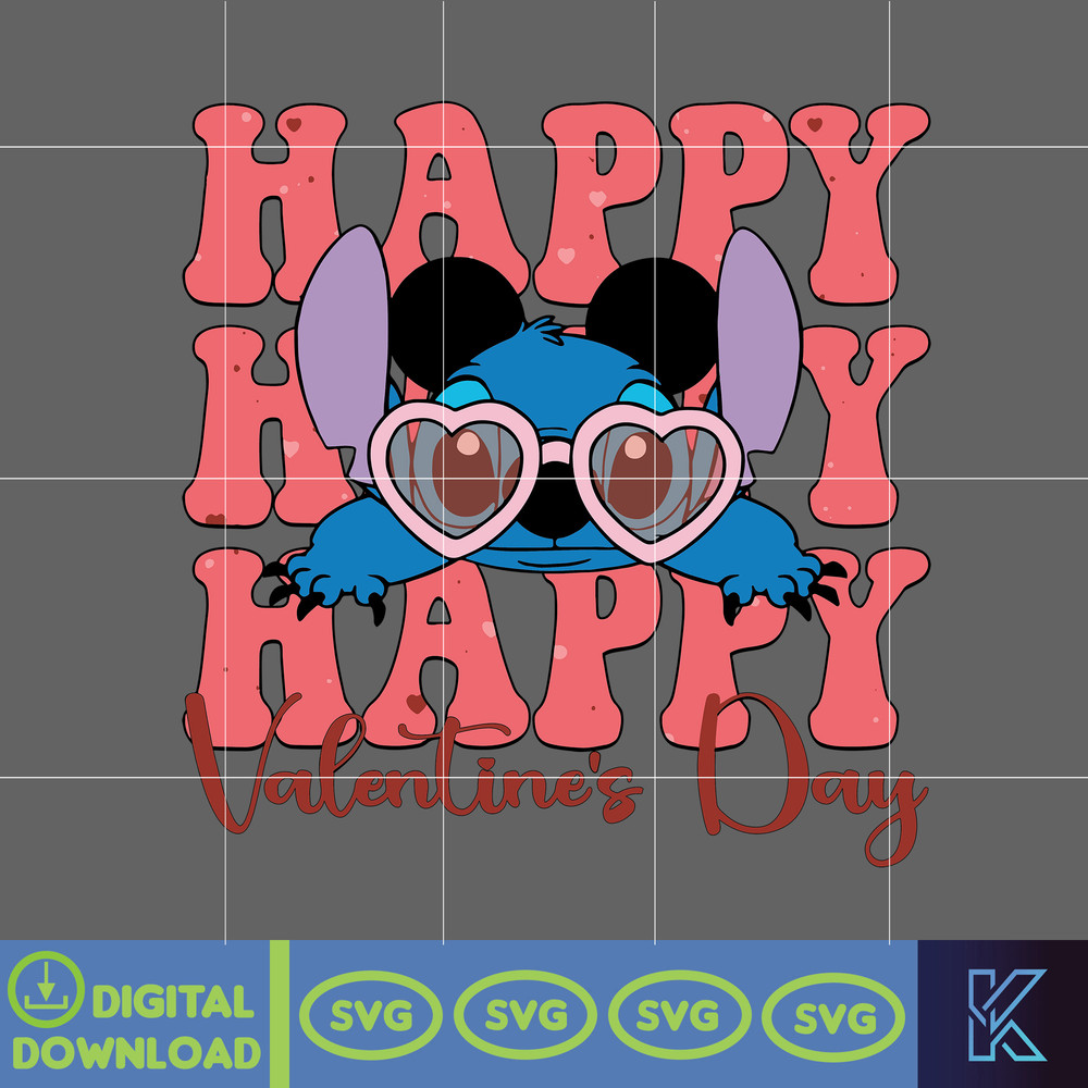 Stitch Valentine Svg, Valentine Character Svg, Valentine Movie Cartoon Svg, Happy Valentine Day Svg, Digital Download (16).jpg