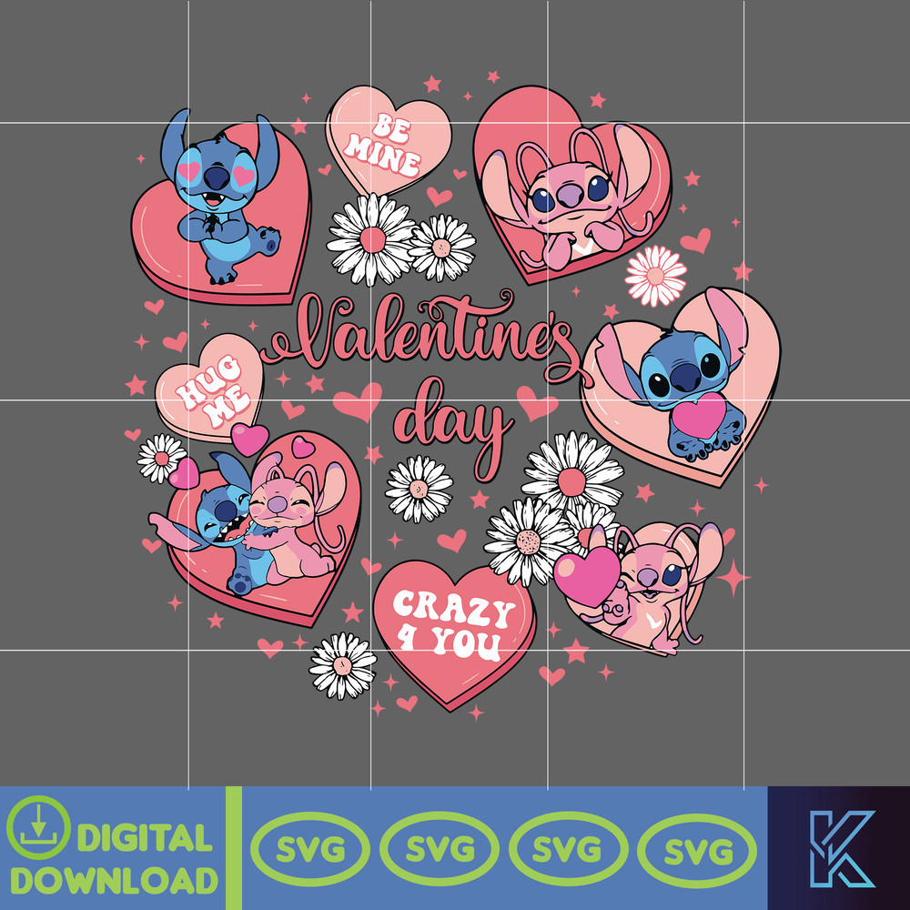 Stitch Valentine Svg, Valentine Character Svg, Valentine Movie Cartoon Svg, Happy Valentine Day Svg, Digital Download (17).jpg
