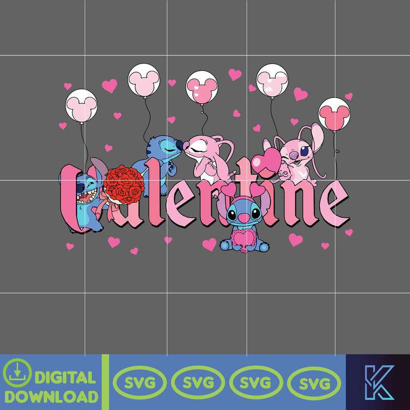 Stitch Valentine Svg, Valentine Character Svg, Valentine Movie Cartoon Svg, Happy Valentine Day Svg, Digital Download (18).jpg