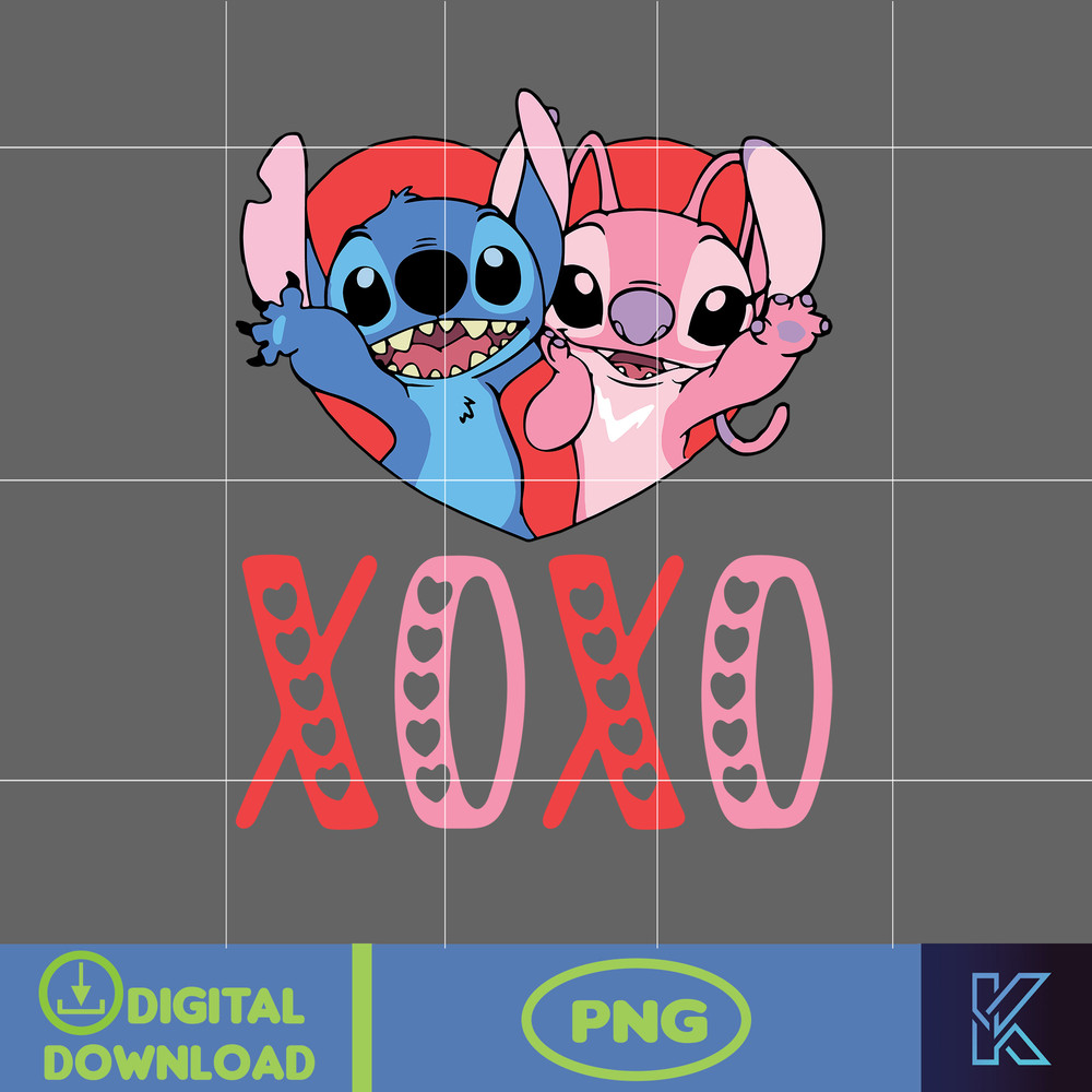 Stitcth Valentine Png, Stitch Png, Cartoon Png, Blue Alien, Valentine Png, Instant Download (11).jpg