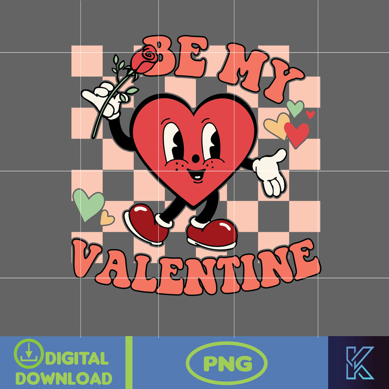 Retro Valentine Png, Checkerboard Valentine Png, Happy Valentine's Day Png, Happy Valentine Sayings Png (4).jpg