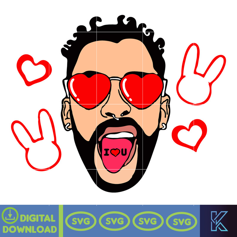 Bad Bunny Valentines Day Svg, Benito Svg, Un Valentina Sin Ti, Bad Bunny Svg, Cricut Svg, Valentine's Day (2).jpg